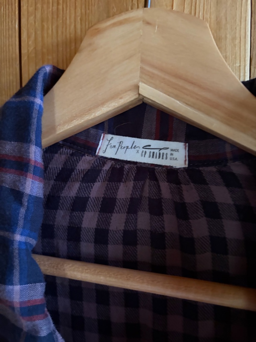 CP Shades x Free People Doublecloth Plaid Top XS - Picture 4 of 8